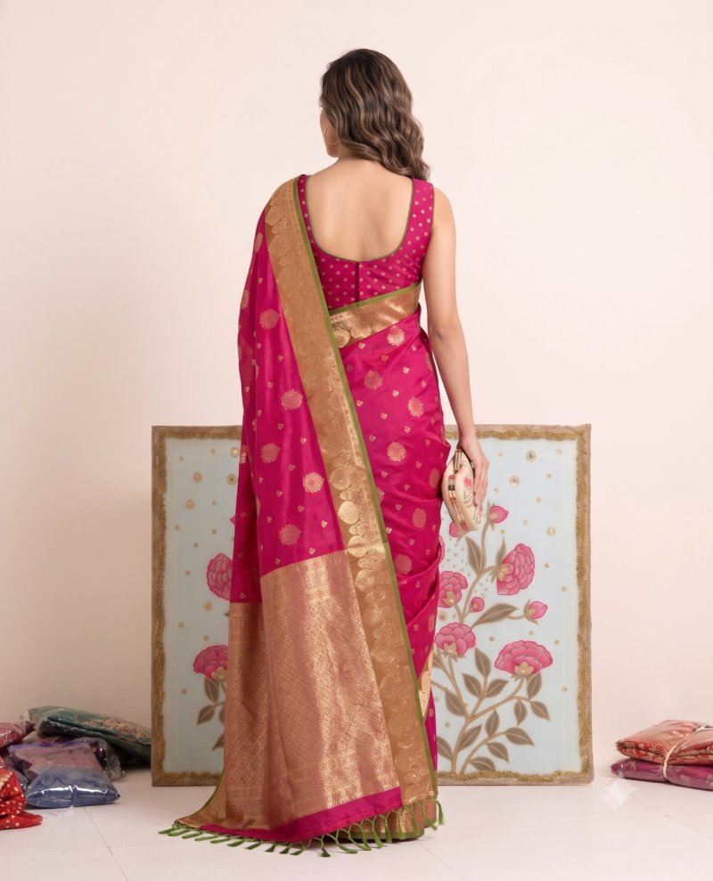Devanshi By Ast Silk Fabric Elegant Border Saree
